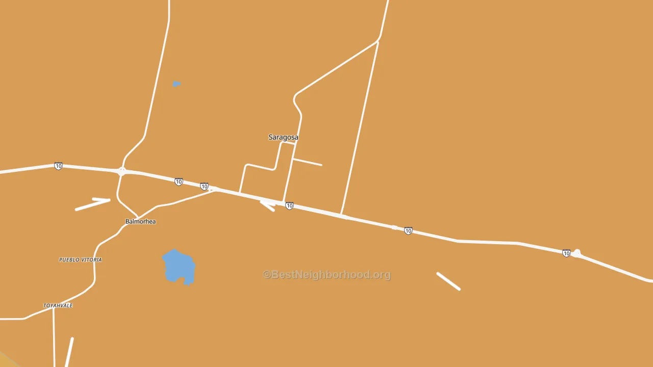 Map of the best neighborhoods in the Saragosa area, with better matches in green and worse matches in red