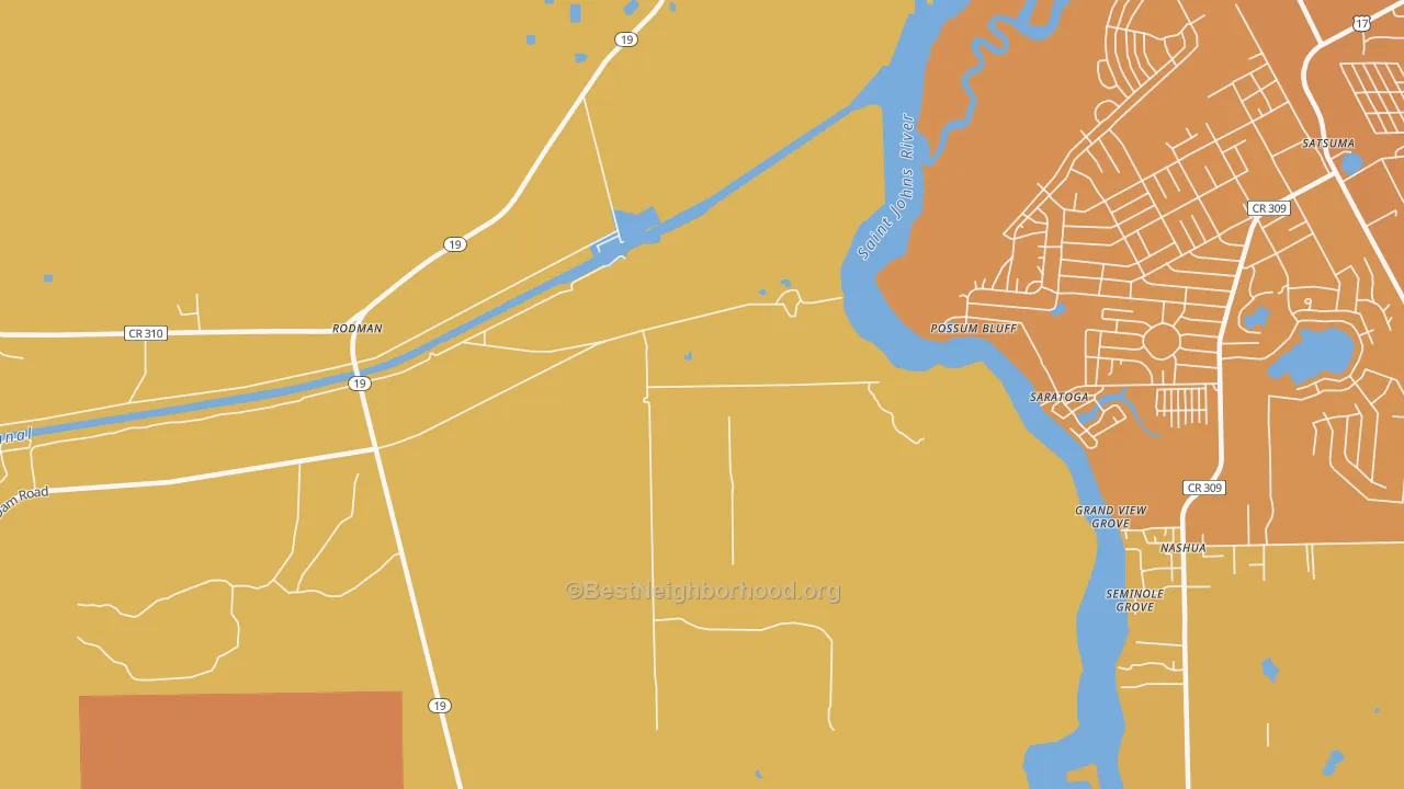 Map of the best neighborhoods in the Saratoga area, with better matches in green and worse matches in red