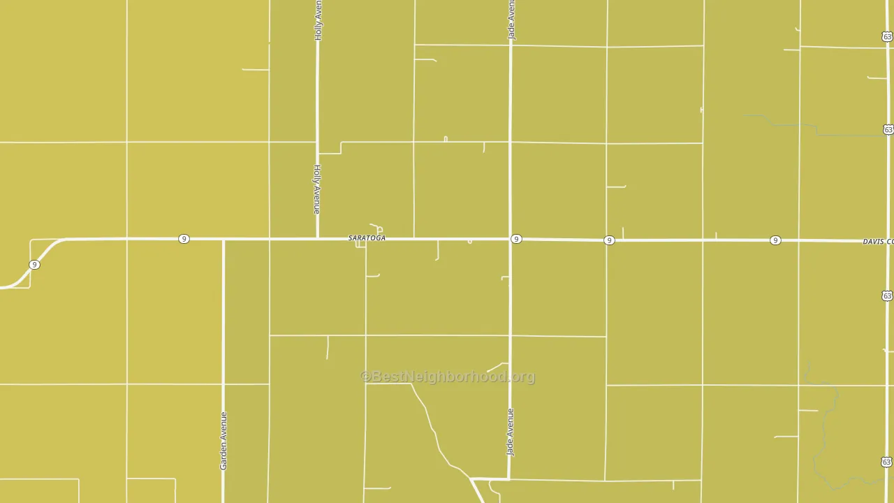 Map of the best neighborhoods in the Saratoga area, with better matches in green and worse matches in red