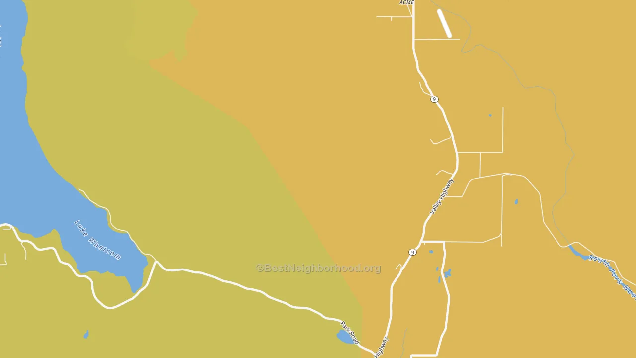 Map of the best neighborhoods in the Saxon area, with better matches in green and worse matches in red