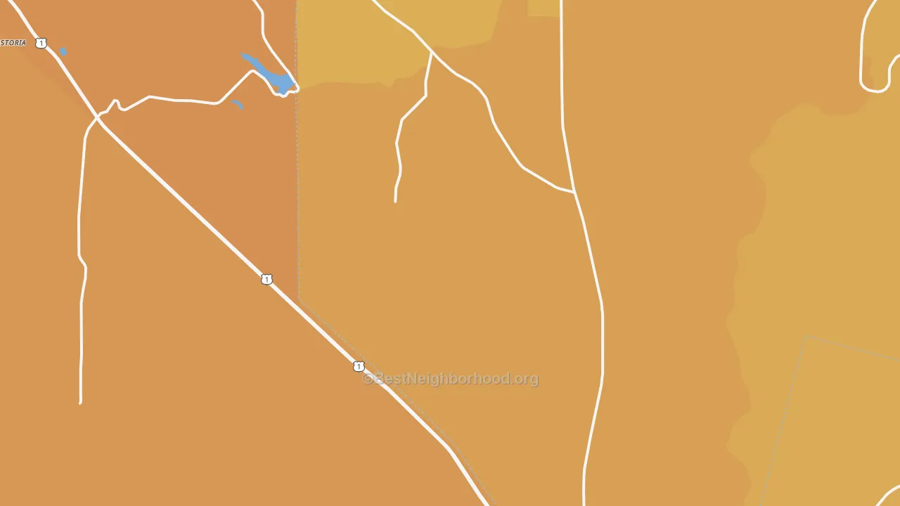 Map of the best neighborhoods in the Schlatterville area, with better matches in green and worse matches in red