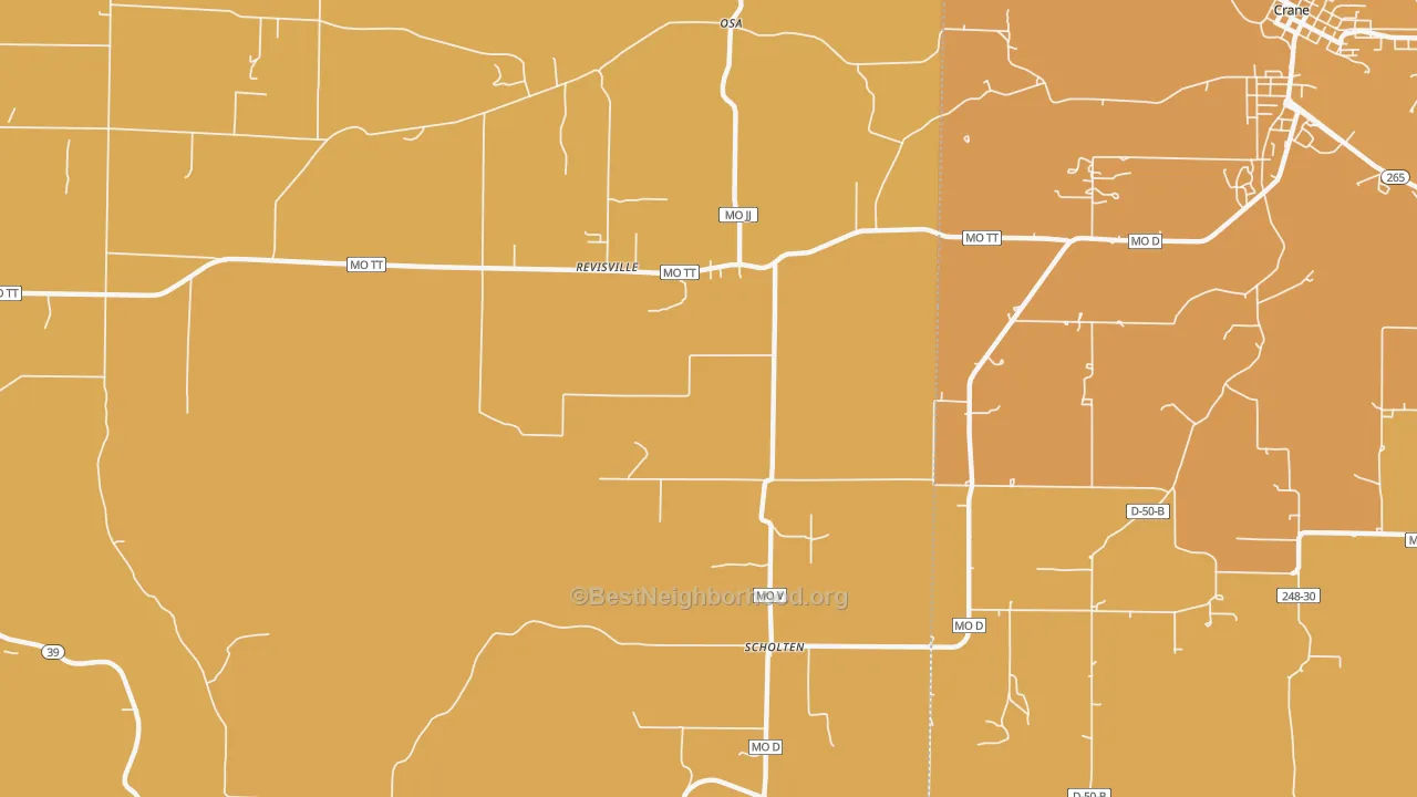 Map of the best neighborhoods in the Scholten area, with better matches in green and worse matches in red