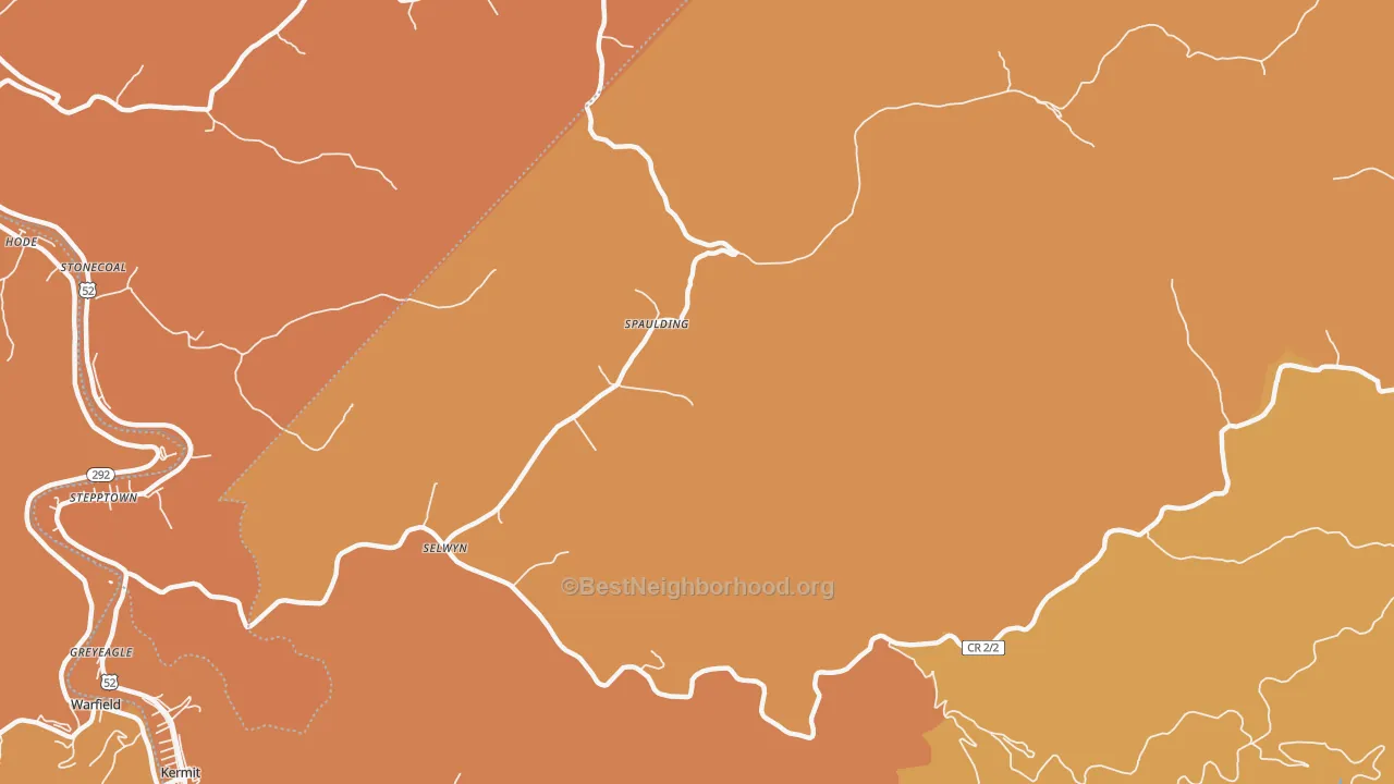 Map of the best neighborhoods in the Selwyn area, with better matches in green and worse matches in red