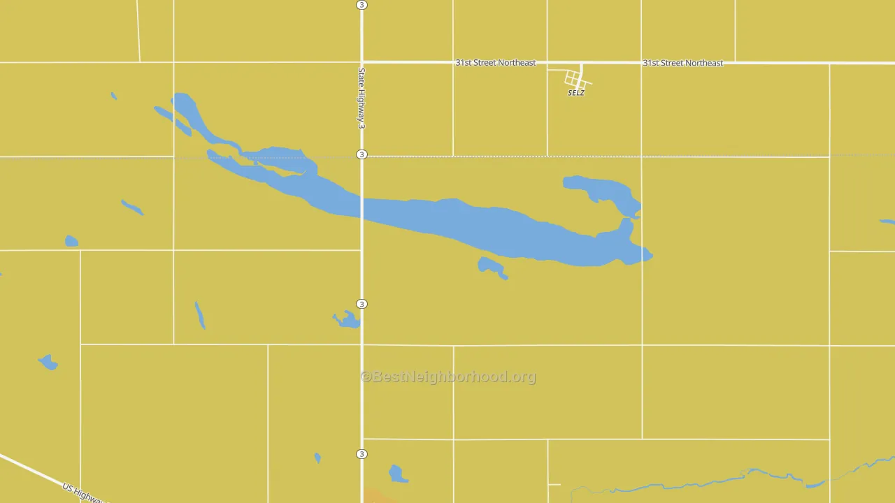 Map of the best neighborhoods in the Selz area, with better matches in green and worse matches in red
