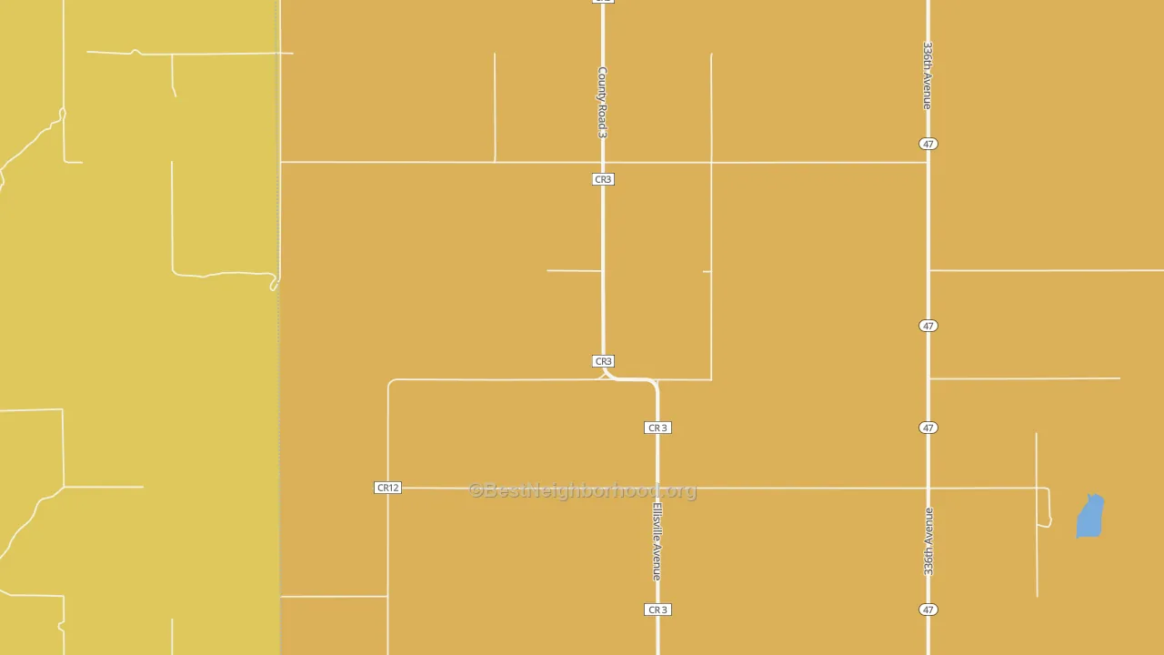 Map of the best neighborhoods in the Seneca area, with better matches in green and worse matches in red
