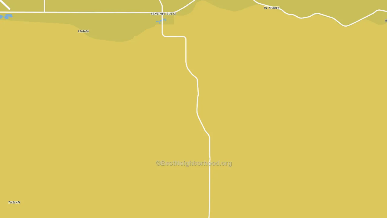 Map of the best neighborhoods in the Sentinel Butte area, with better matches in green and worse matches in red