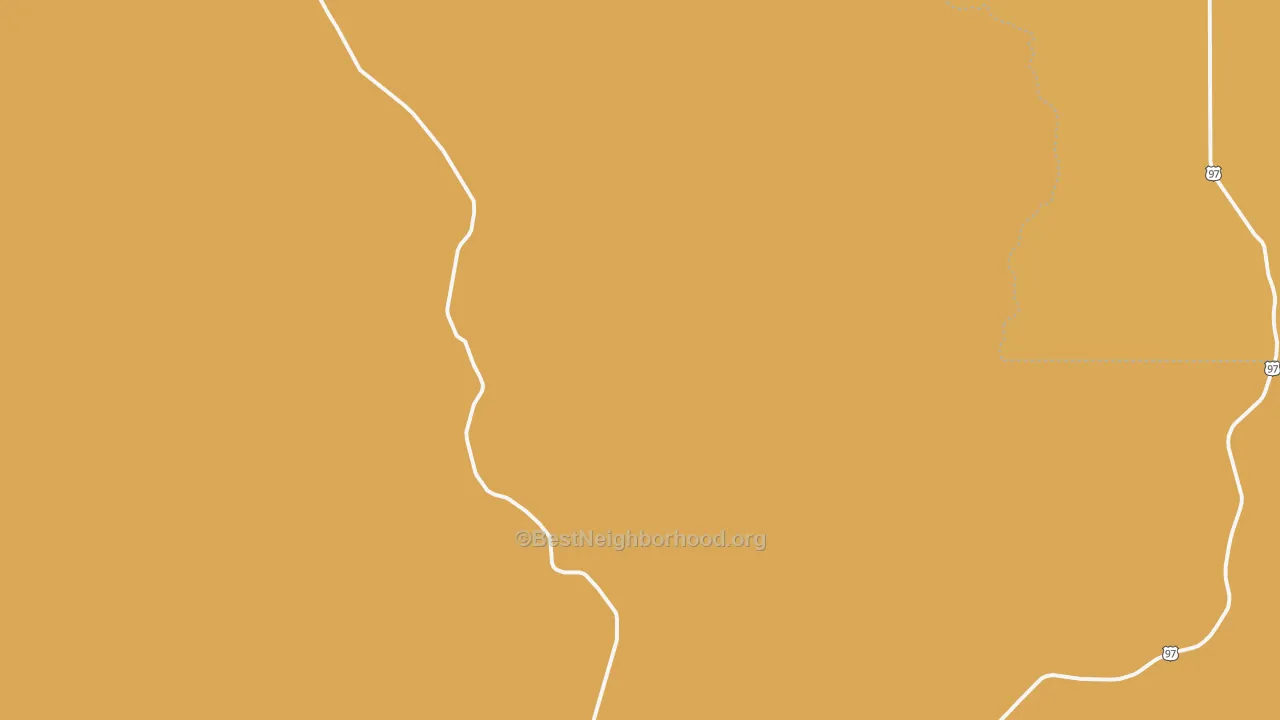 Map of the best neighborhoods in the Shaniko area, with better matches in green and worse matches in red