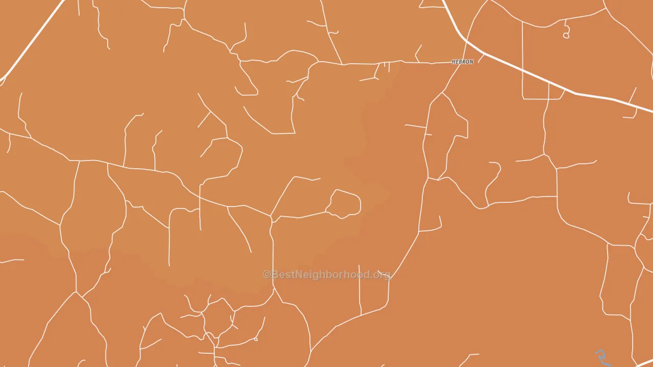Map of the best neighborhoods in the Sharon area, with better matches in green and worse matches in red
