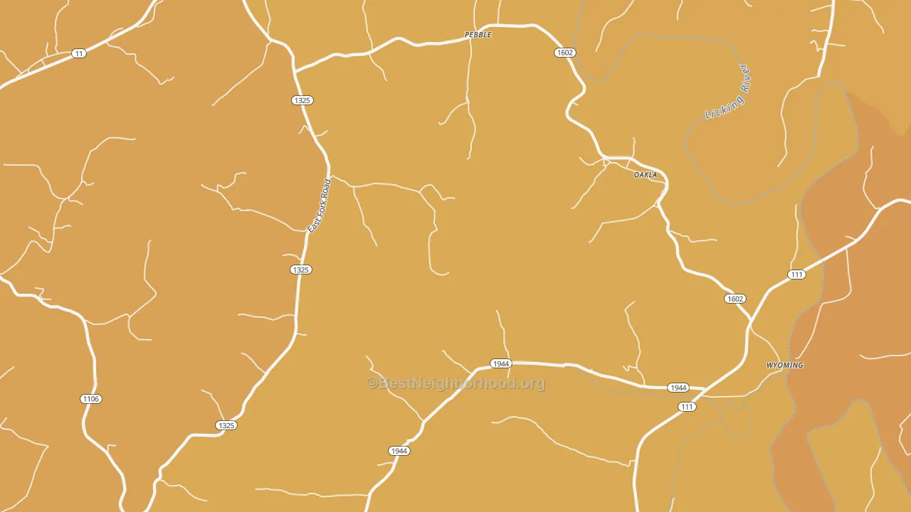 Map of the best neighborhoods in the Sherburne area, with better matches in green and worse matches in red