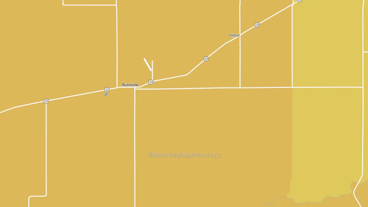 Map of the best neighborhoods in the Sheridan County area, with better matches in green and worse matches in red