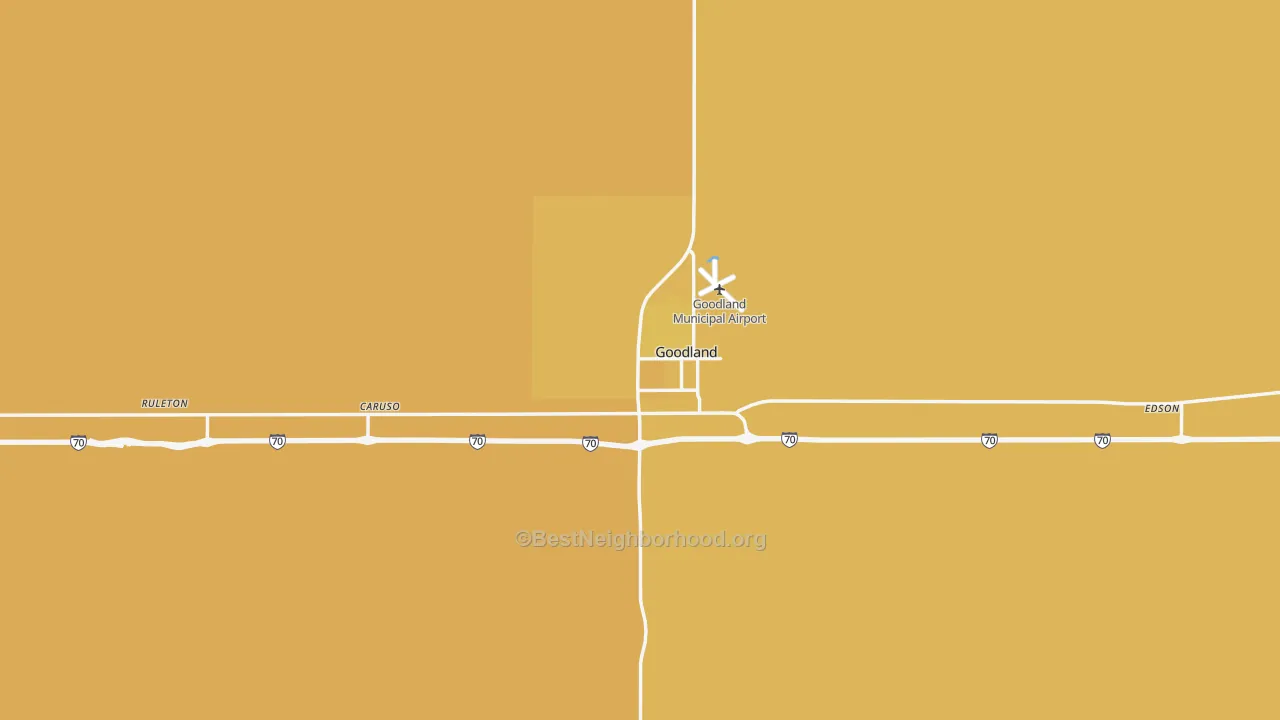 Map of the best neighborhoods in the Sherman County area, with better matches in green and worse matches in red