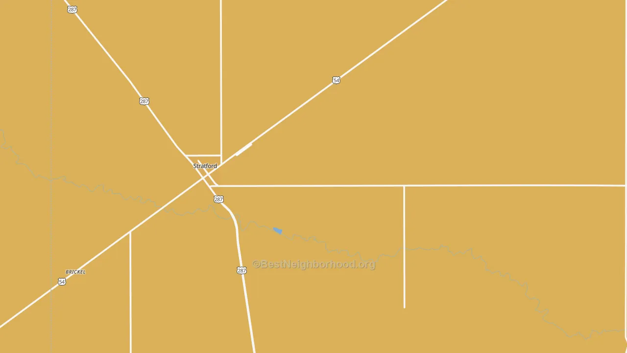 Map of the best neighborhoods in the Sherman County area, with better matches in green and worse matches in red