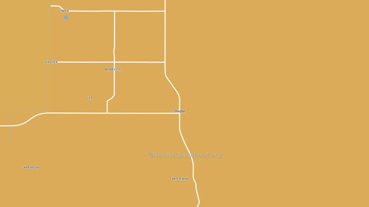 Map of the best neighborhoods in the Shidler area, with better matches in green and worse matches in red