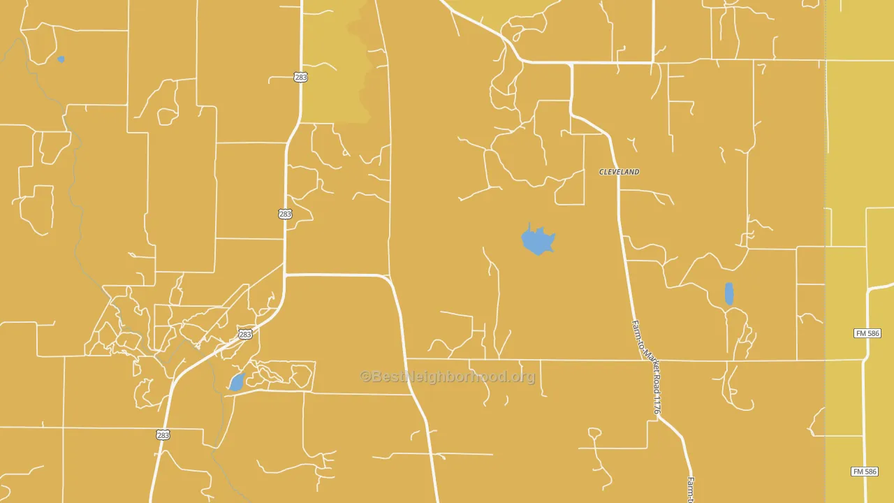 Map of the best neighborhoods in the Shields area, with better matches in green and worse matches in red