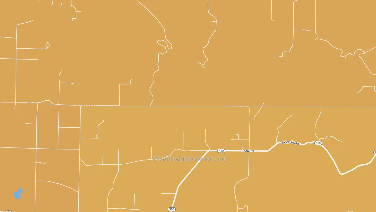 Map of the best neighborhoods in the Sidon area, with better matches in green and worse matches in red
