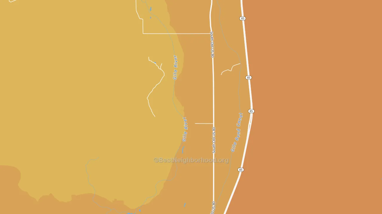 Map of the best neighborhoods in the Sil Murk area, with better matches in green and worse matches in red