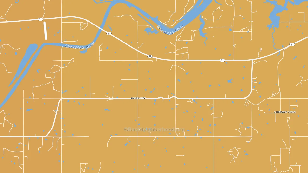 Map of the best neighborhoods in the Silver City area, with better matches in green and worse matches in red