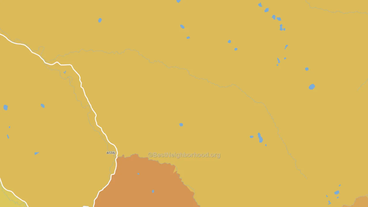 Map of the best neighborhoods in the Silverton area, with better matches in green and worse matches in red