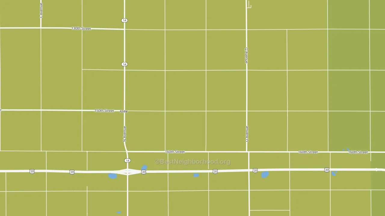 Map of the best neighborhoods in the Sinclair area, with better matches in green and worse matches in red