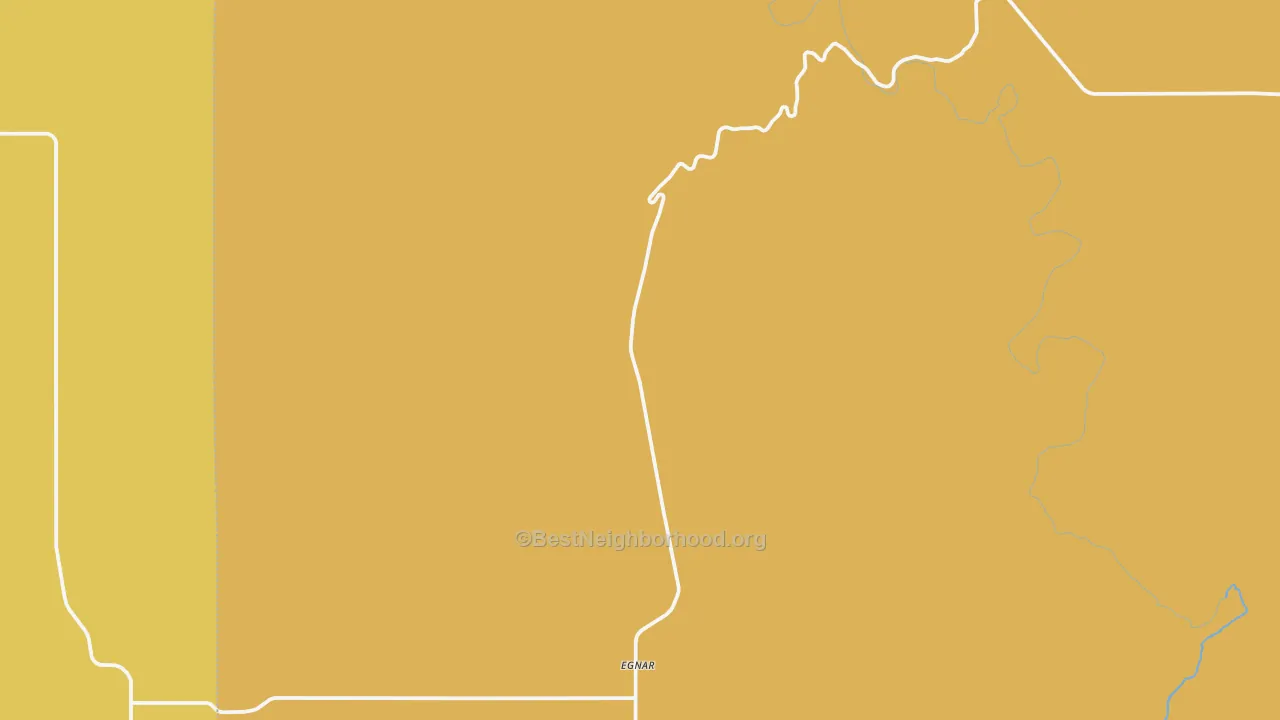 Map of the best neighborhoods in the Slick Rock area, with better matches in green and worse matches in red