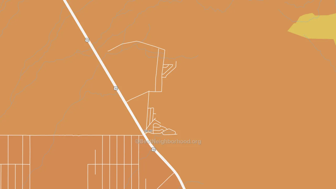 Map of the best neighborhoods in the So-Hi area, with better matches in green and worse matches in red