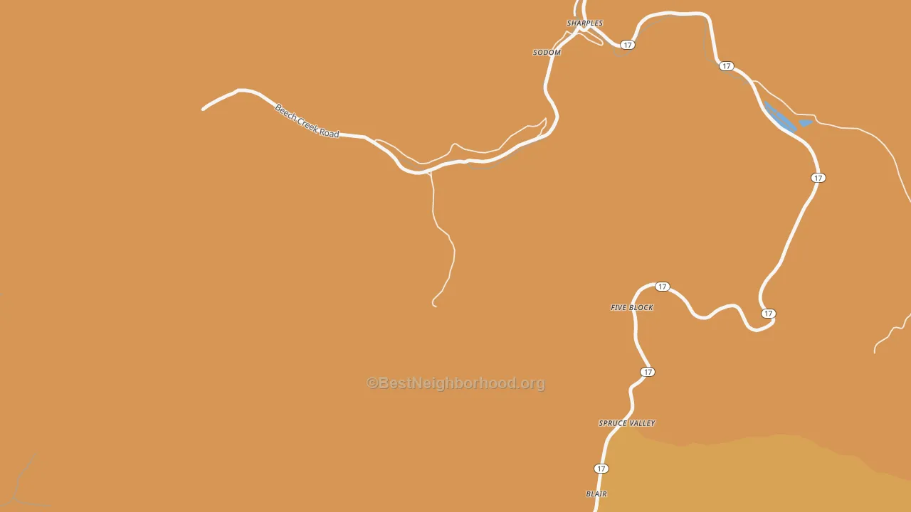 Map of the best neighborhoods in the Sodom area, with better matches in green and worse matches in red