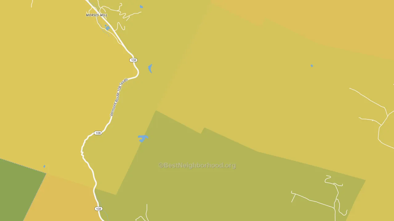 Map of the best neighborhoods in the South Cambridge area, with better matches in green and worse matches in red
