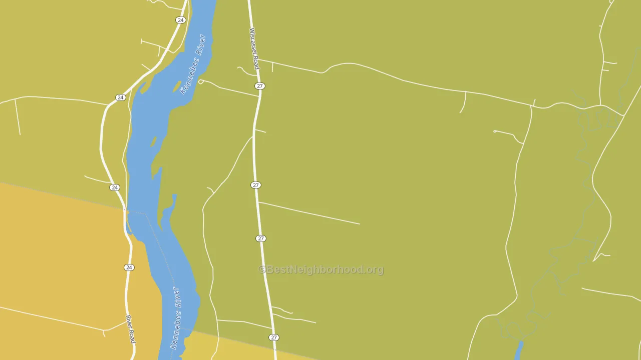 Map of the best neighborhoods in the South Gardiner area, with better matches in green and worse matches in red
