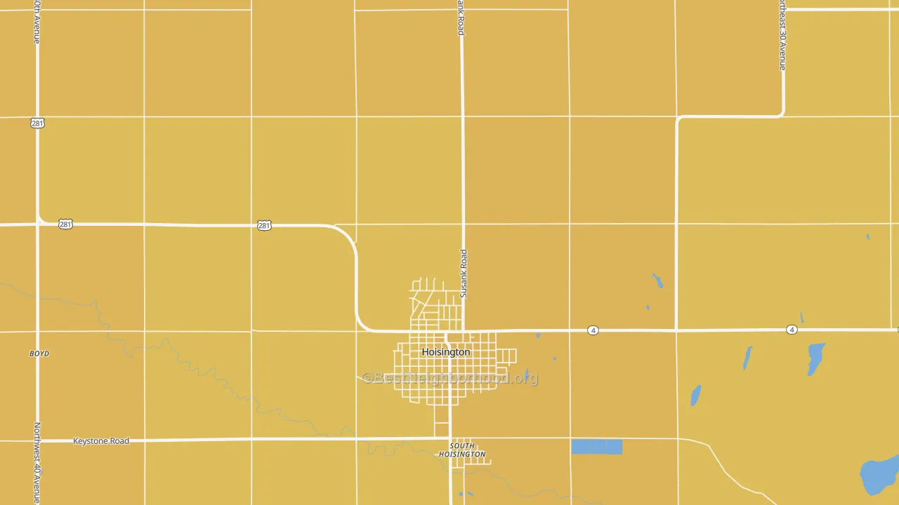 Map of the best neighborhoods in the South Hoisington area, with better matches in green and worse matches in red