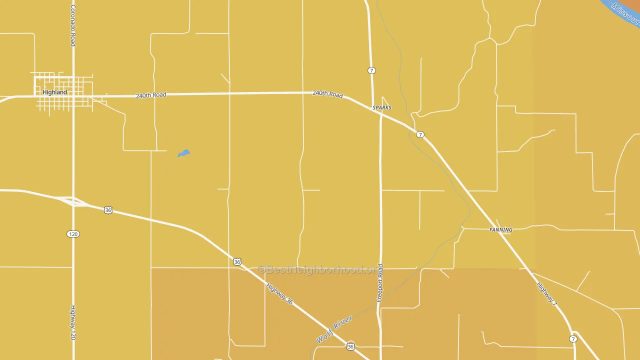 Map of the best neighborhoods in the Sparks area, with better matches in green and worse matches in red