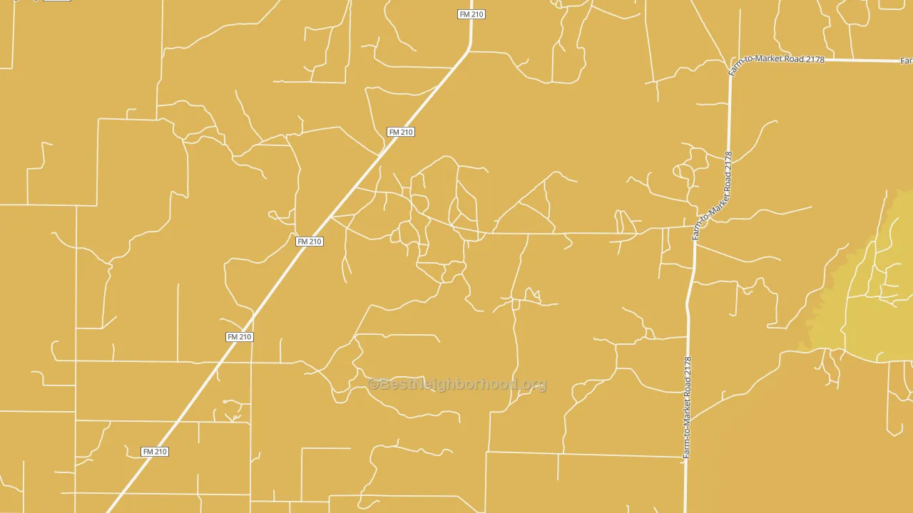Map of the best neighborhoods in the Spring Creek area, with better matches in green and worse matches in red
