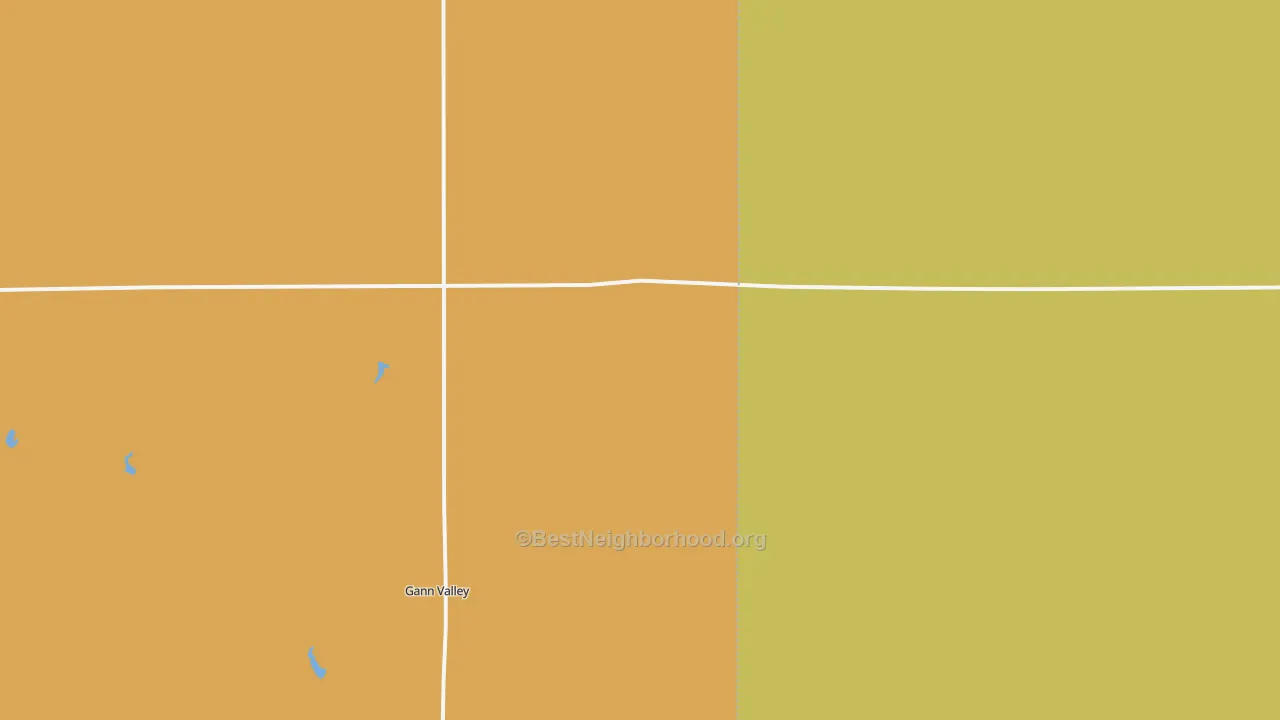 Map of the best neighborhoods in the Spring Valley Colony area, with better matches in green and worse matches in red