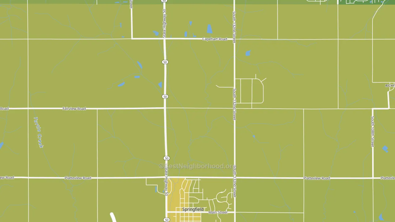 Map of the best neighborhoods in the St. Columbans area, with better matches in green and worse matches in red