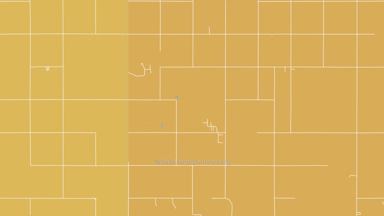 Map of the best neighborhoods in the St. Peter area, with better matches in green and worse matches in red