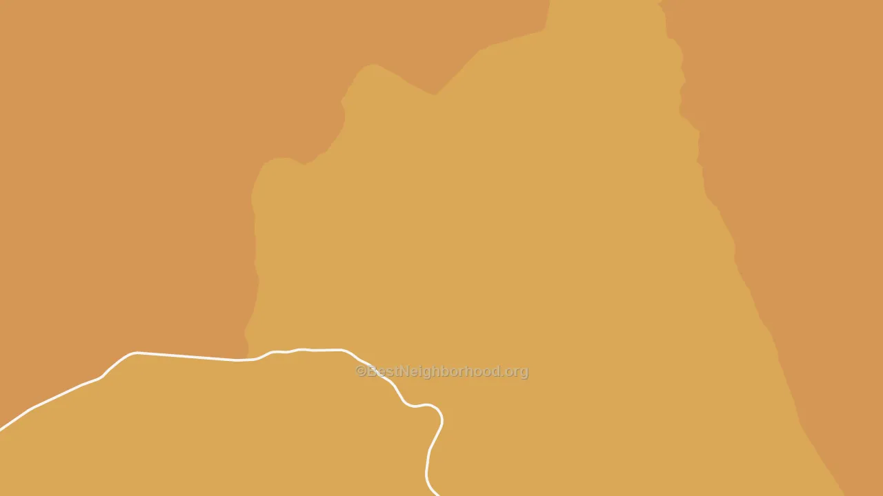 Map of the best neighborhoods in the Steptoe area, with better matches in green and worse matches in red