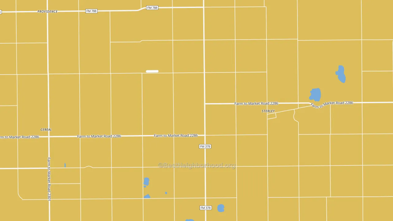 Map of the best neighborhoods in the Sterley area, with better matches in green and worse matches in red