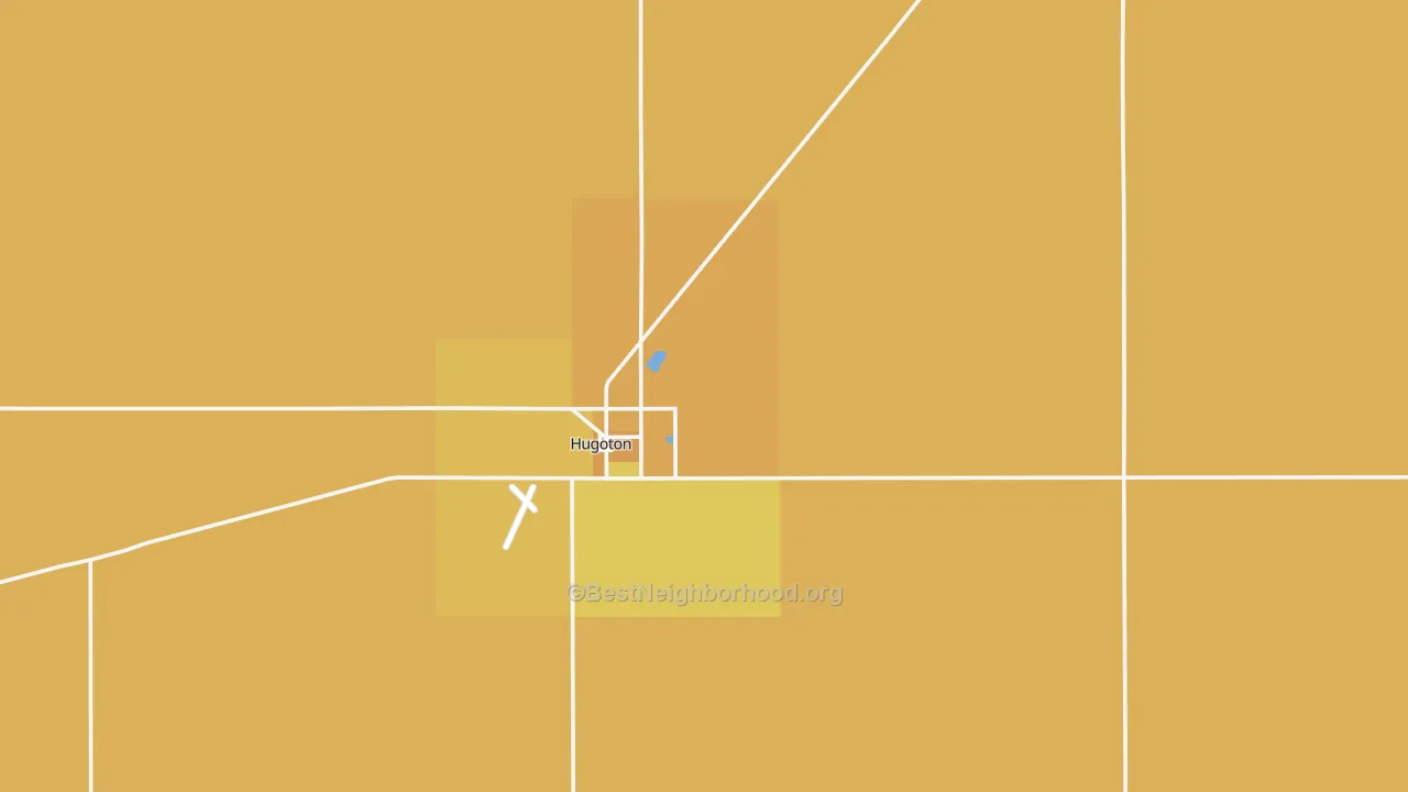 Map of the best neighborhoods in the Stevens County area, with better matches in green and worse matches in red