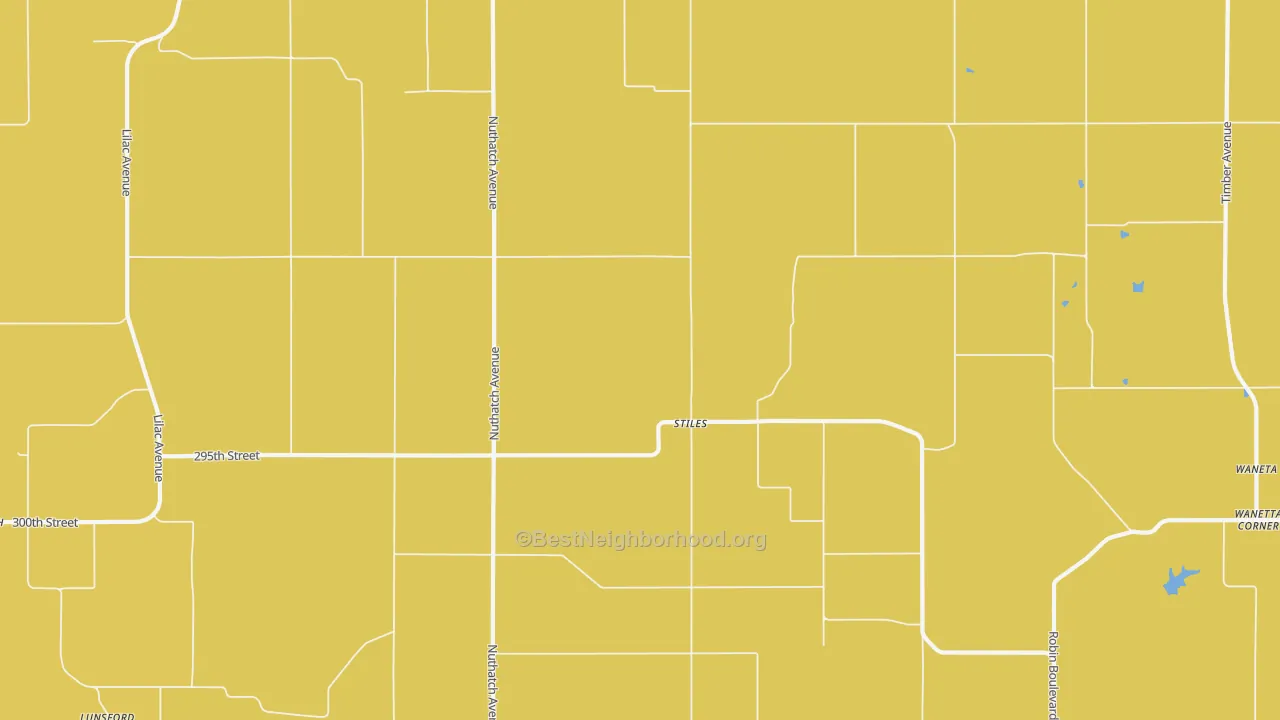 Map of the best neighborhoods in the Stiles area, with better matches in green and worse matches in red