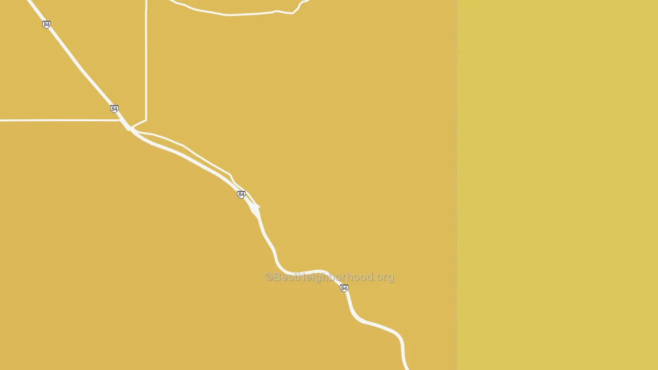 Map of the best neighborhoods in the Sublett area, with better matches in green and worse matches in red
