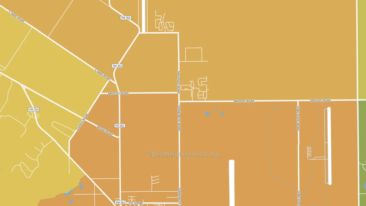Map of the best neighborhoods in the Sunny Side area, with better matches in green and worse matches in red