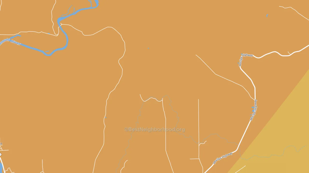 Map of the best neighborhoods in the Sunset Beach area, with better matches in green and worse matches in red