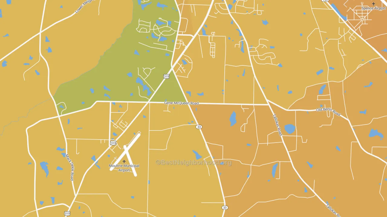 Map of the best neighborhoods in the Sunset area, with better matches in green and worse matches in red