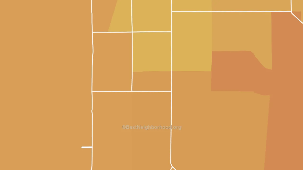 Map of the best neighborhoods in the Sunshine area, with better matches in green and worse matches in red