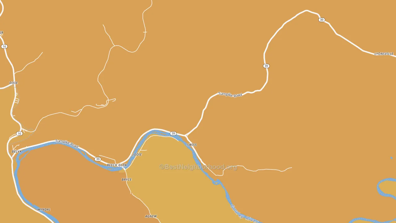 Map of the best neighborhoods in the Swiss area, with better matches in green and worse matches in red