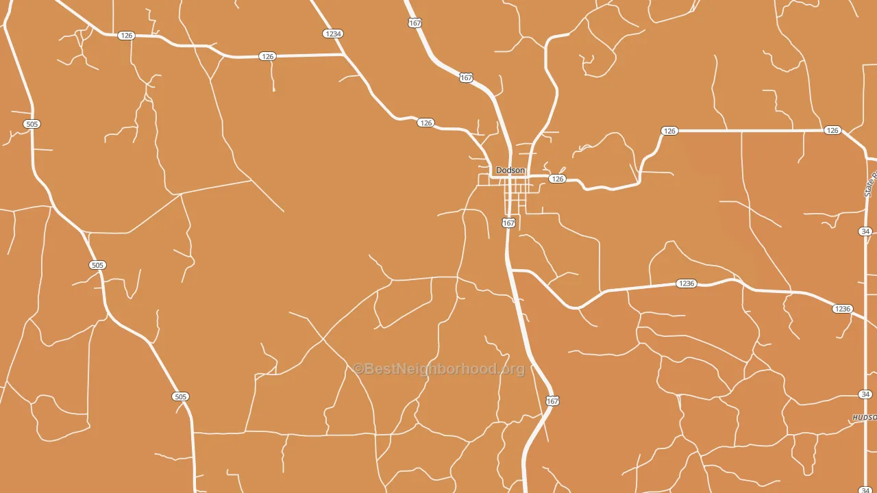 Map of the best neighborhoods in the Tannehill area, with better matches in green and worse matches in red