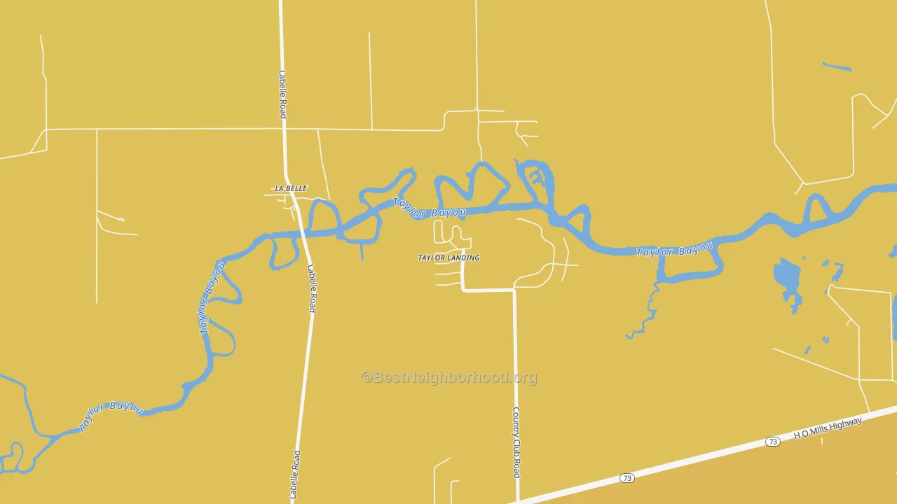 Map of the best neighborhoods in the Taylor Landing area, with better matches in green and worse matches in red