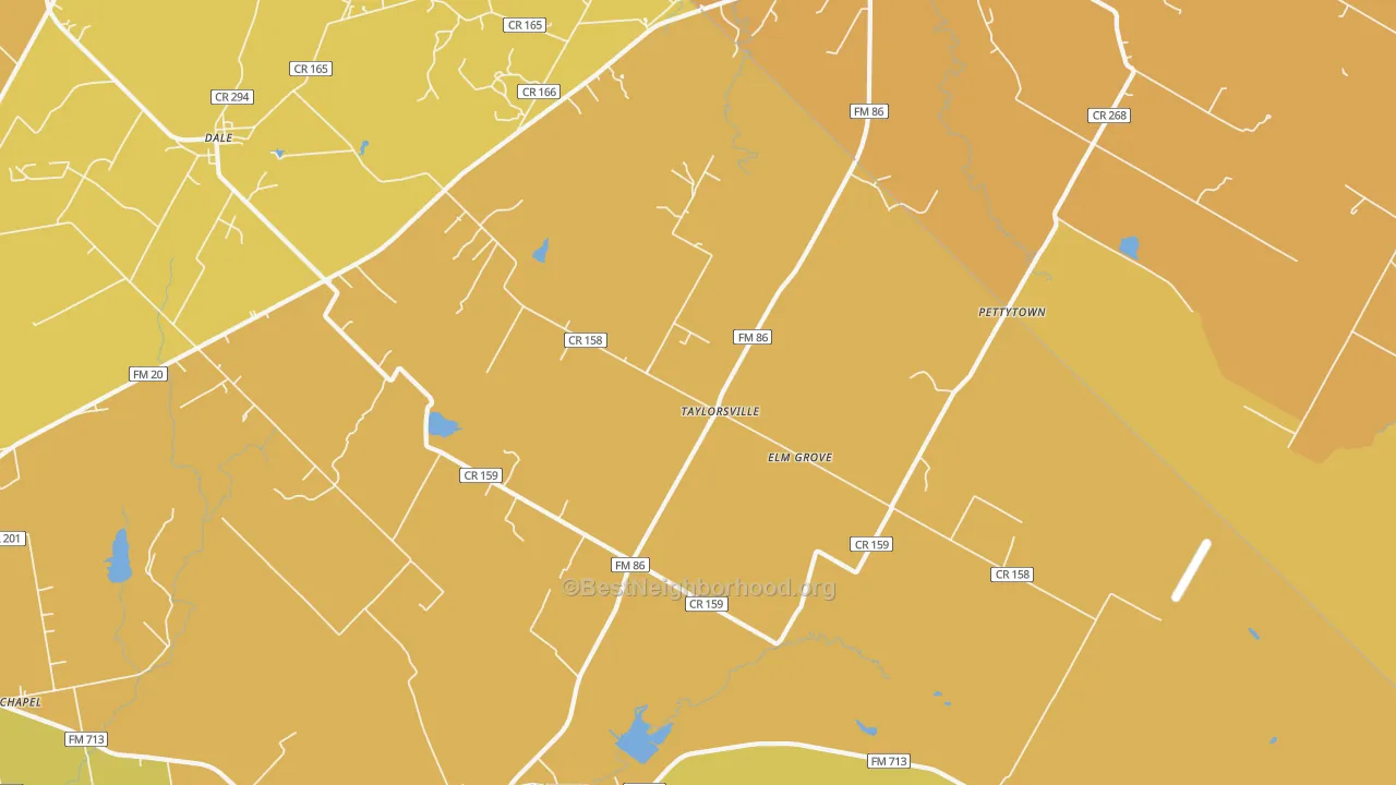 Map of the best neighborhoods in the Taylorsville area, with better matches in green and worse matches in red