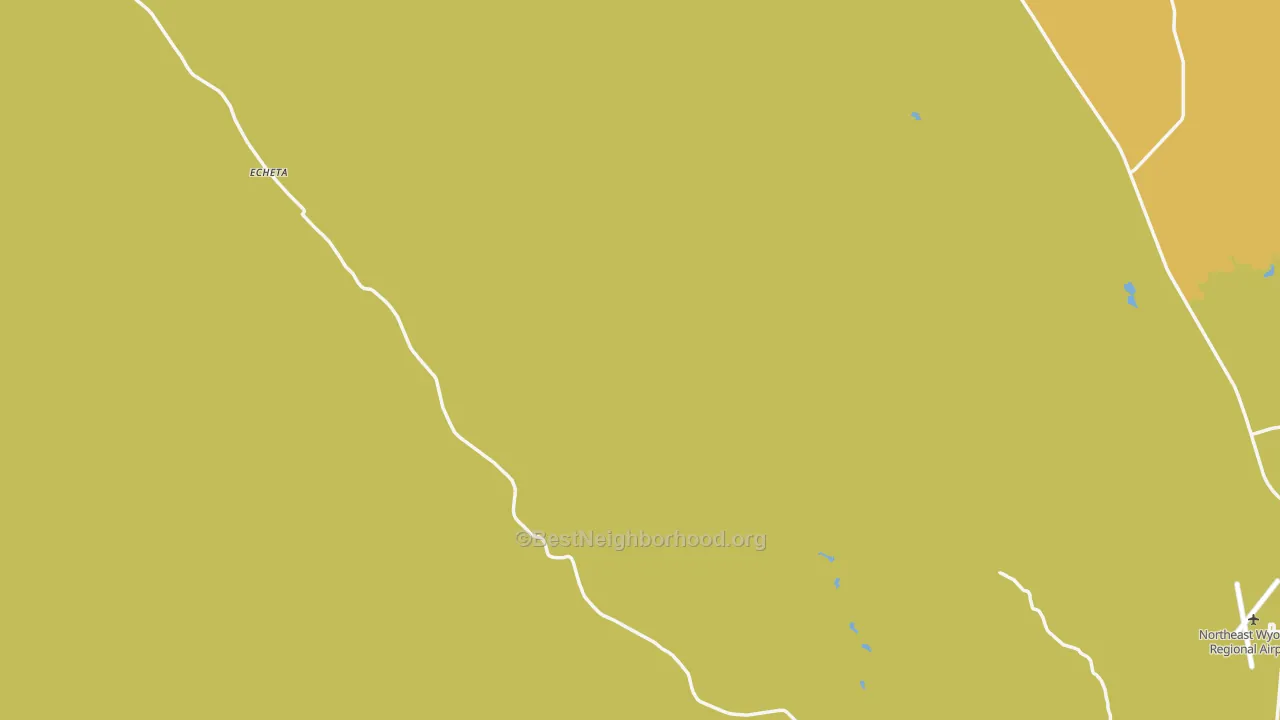 Map of the best neighborhoods in the Teckla area, with better matches in green and worse matches in red