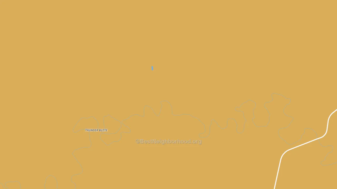 Map of the best neighborhoods in the Thunder Butte area, with better matches in green and worse matches in red