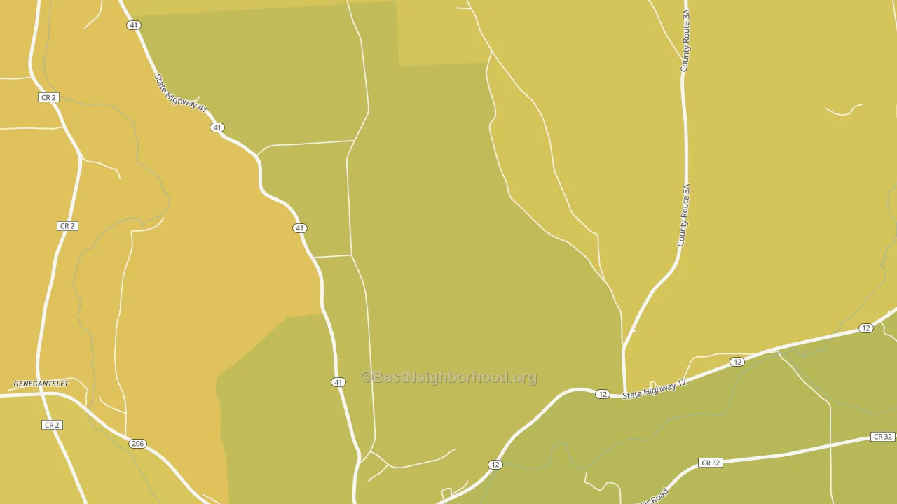 Map of the best neighborhoods in the Triangle area, with better matches in green and worse matches in red